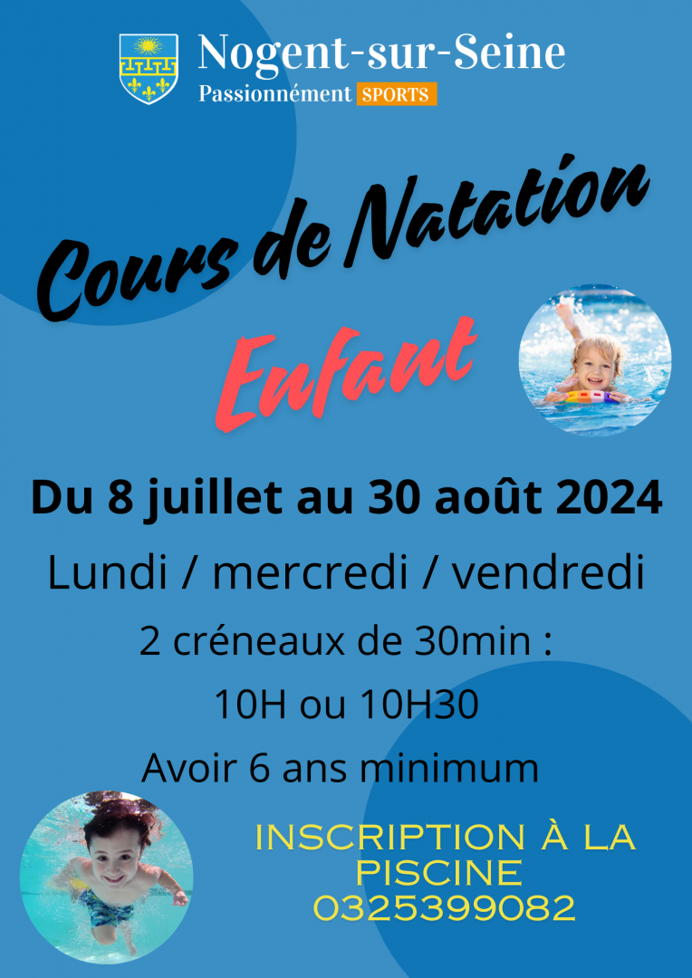 Cours de natation pour enfant