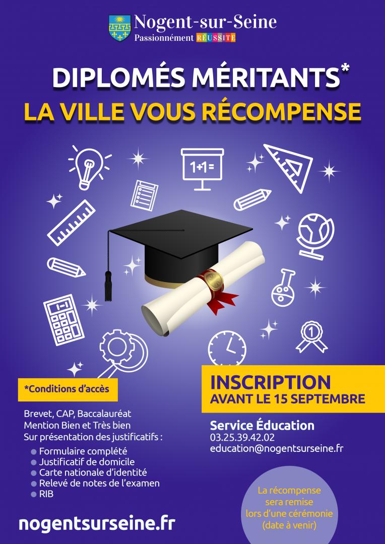 Diplômés méritants, la ville vous récompense !